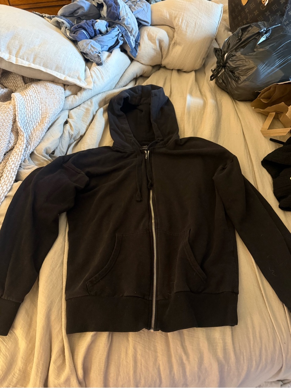 Classic Black Zip-Up Hoodie